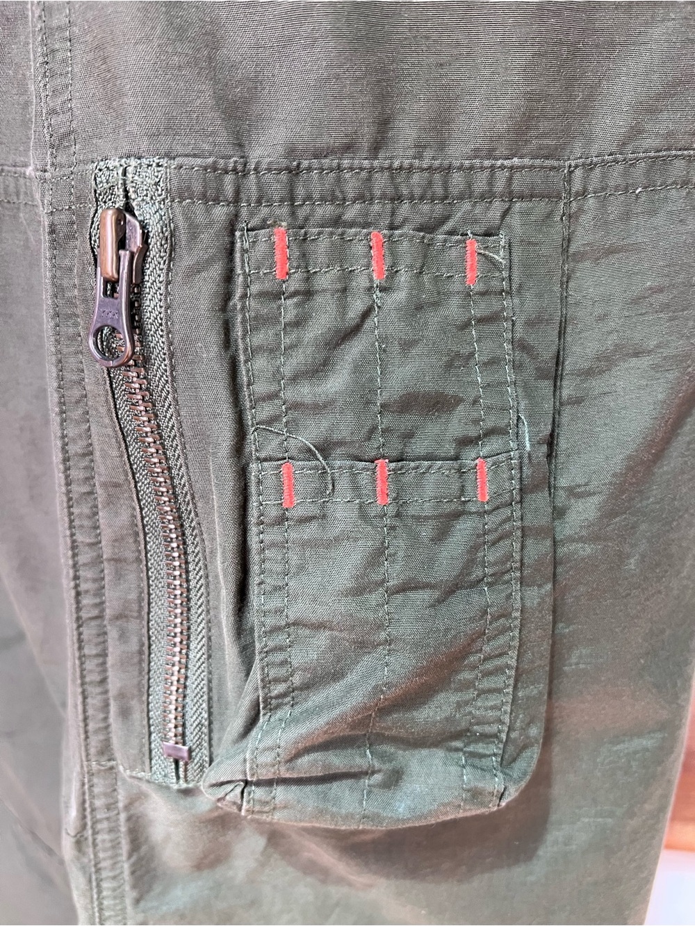 Vintage American Eagle Olive Cargo Maxi Skirt Size 2 90s Utility - Picture 7 of 10